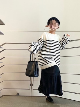 「Libra Cue（リブラ キュー）のアイテム（パンプス）」を使った、ヘルパーのおめかしさん（レディース・153cm）の冬コーディネート