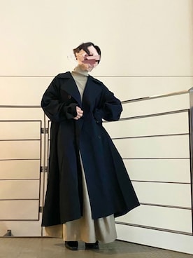 「Libra Cue（リブラ キュー）のアイテム（トレンチコート）」を使った、ヘルパーのおめかしさん（レディース・153cm）の冬コーディネート