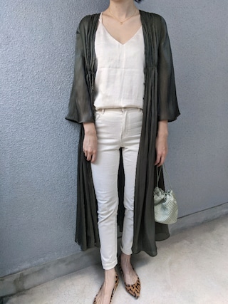 ワンピース Ameri Vintage MEDI GATHER NEGLIGEE DRESS Ameri（アメリ）の「MEDI GATHER NEGLIGEE DRESS（ワンピース