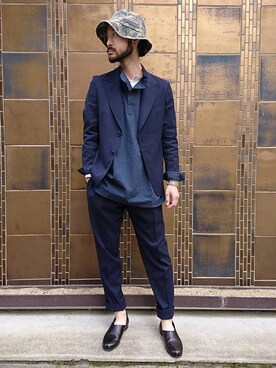 「RAINMAKER（レインメーカー）のアイテム」を使った、濱ノ上さん（メンズ・181cm）の春コーディネート