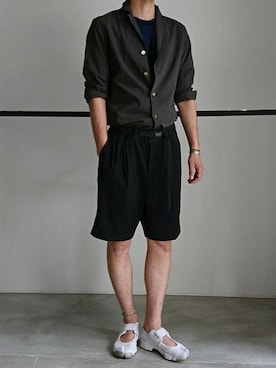 「RAINMAKER（レインメーカー）のアイテム」を使った、濱ノ上さん（メンズ・181cm）の春コーディネート