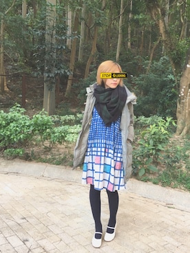 「MUJI」｜「アイテム（バレエシューズ）」を使った、JWさん（レディース・170cm）の冬コーディネート