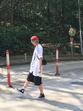 「SAINT JAMES（セントジェームス）のアイテム（帽子）」を使った、JWさん（レディース・170cm）の秋コーディネート