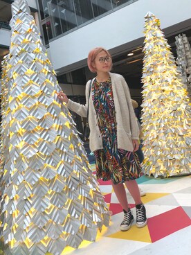 「PULL&BEAR（プルアンドベア）のアイテム（ピーコート）」を使った、JWさん（レディース・170cm）の冬コーディネート