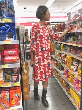 「AIGLE（エーグル）のアイテム（ブーツ）」を使った、JWさん（レディース・170cm）の夏コーディネート