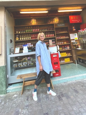 「blue」｜「アイテム（レッグウェア）」を使った、JWさん（レディース・170cm）の秋コーディネート