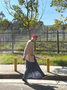 「SAINT JAMES（セントジェームス）のアイテム（帽子）」を使った、JWさん（レディース・170cm）の冬コーディネート