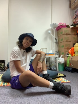 「アイテム（レインシューズ）」を使った、MeiMeiRaceさん（レディース・157cm）の夏コーディネート