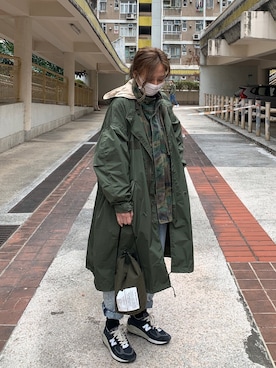 「軍物」｜「アイテム（その他アウター）」を使った、MeiMeiRaceさん（レディース・157cm）の秋コーディネート