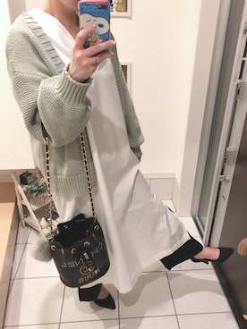「ローリーズファーム(LOWRYS FARM)」｜「アイテム（シャツワンピース）」を使った、kiriさん（レディース・160cm）の春コーディネート