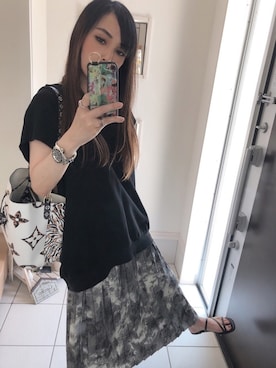 「ジーナシス」｜「アイテム（腕時計）」を使った、kiriさん（レディース・160cm）の夏コーディネート