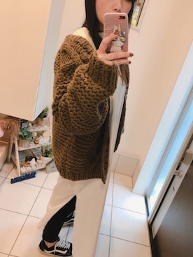「ローリーズファーム(LOWRYS FARM)」｜「アイテム（シャツワンピース）」を使った、kiriさん（レディース・160cm）の冬コーディネート