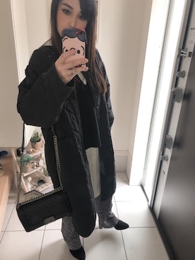 「フユコーデ」｜「アイテム（その他アウター）」を使った、kiriさん（レディース・160cm）の冬コーディネート
