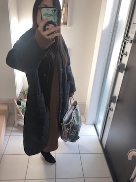 「おとなコーデ」｜「アイテム（その他アウター）」を使った、kiriさん（レディース・160cm）の冬コーディネート