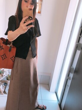 「ジーユーコーデ」｜「アイテム（PC・スマホグッズ/家電）」を使った、kiriさん（レディース・160cm）の春コーディネート