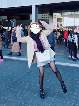 「新年一発目」｜「アイテム（ハンドバッグ）」を使った、chinさん（レディース・156cm）の冬コーディネート