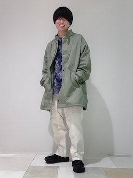 「RELAX」｜「アイテム（その他アウター）」を使った、平本　湧大さん（メンズ・164cm）の冬コーディネート