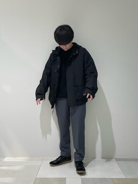 「TAION」｜「アイテム（マウンテンパーカー）」を使った、平本　湧大さん（メンズ・164cm）の秋コーディネート