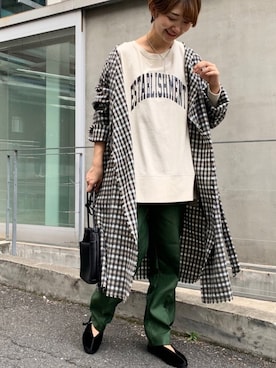 「CIAOPANIC TYPY（チャオパニックティピー）のアイテム（その他シューズ）」を使った、yumiさん（レディース・165cm）の秋コーディネート