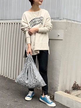 「HAV-A-HANK（ハバハンク ）のアイテム（バッグ）」を使った、yumiさん（レディース・165cm）の冬コーディネート