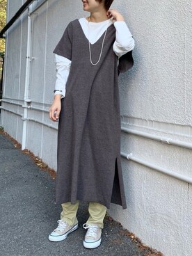 「CIAOPANIC TYPY（チャオパニックティピー）のアイテム（ブレスレット）」を使った、yumiさん（レディース・165cm）の冬コーディネート