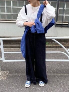 「CIAOPANIC TYPY（チャオパニックティピー）のアイテム（ブレスレット）」を使った、yumiさん（レディース・165cm）の春コーディネート