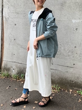 「CIAOPANIC TYPY」｜「アイテム（マウンテンパーカー）」を使った、yumiさん（レディース・165cm）の春コーディネート