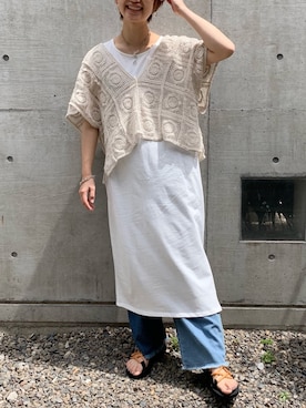 「コロンビア」｜「アイテム（ワンピース/ドレス）」を使った、yumiさん（レディース・165cm）の春コーディネート