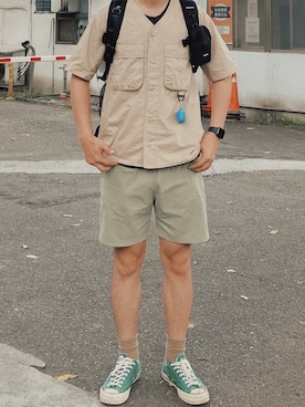 「SPAO（スパオ）のアイテム」を使った、wuweiさん（メンズ・178cm）の夏コーディネート