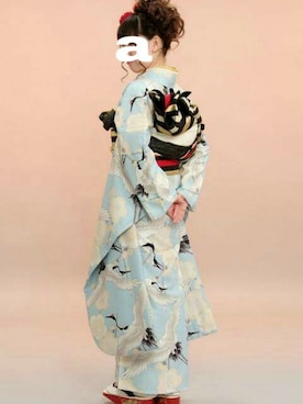 「ふりふ」｜「アイテム（浴衣）」を使った、あるみさん（レディース・150cm）の冬コーディネート