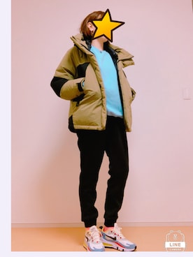 「スウェットトップス」｜「アイテム（ジャケット/アウター）」を使った、maichanさん（レディース・158cm）の冬コーディネート