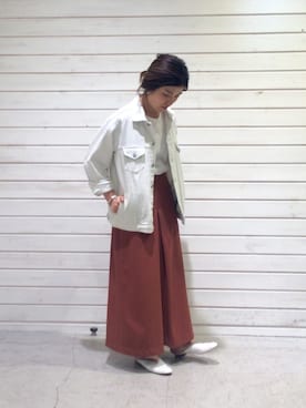 「FIL DE FER（フィルデフェール）のアイテム（デニムジャケット）」を使った、kamata.さん（レディース・158cm）の春コーディネート