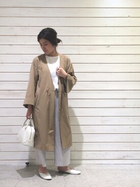 「FIL DE FER（フィルデフェール）のアイテム（その他アウター）」を使った、kamata.さん（レディース・158cm）の春コーディネート