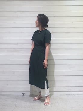 「カットオフ」｜「アイテム（ワンピース/ドレス）」を使った、kamata.さん（レディース・158cm）の夏コーディネート