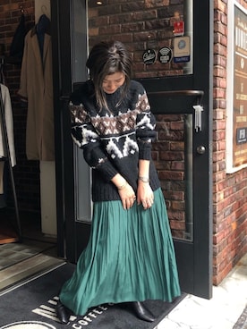 「NOMBRE IMPAIR（ノンブルアンペール）のアイテム（その他シューズ）」を使った、kamata.さん（レディース・158cm）の秋コーディネート