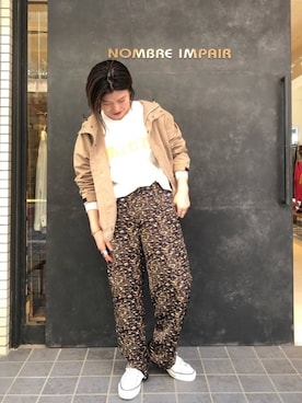 「FIL DE FER（フィルデフェール）のアイテム（マウンテンパーカー）」を使った、kamata.さん（レディース・158cm）の春コーディネート