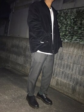 「SENSE OF PLACE by URBAN RESEAR」｜「アイテム（その他アウター）」を使った、JNKさん（メンズ・168cm）の冬コーディネート