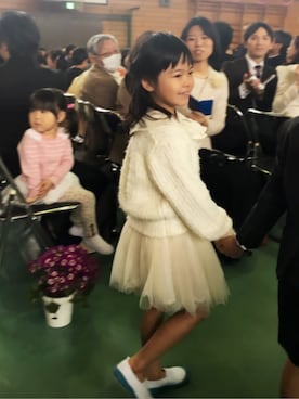 「入学式」｜「アイテム（チュニック）」を使った、sa_yuu☺︎さん（キッズ・90cm）の冬コーディネート
