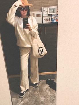 「VAN（バン）のアイテム（トップス）」を使った、Masako☺︎さん（レディース・163cm）の春コーディネート