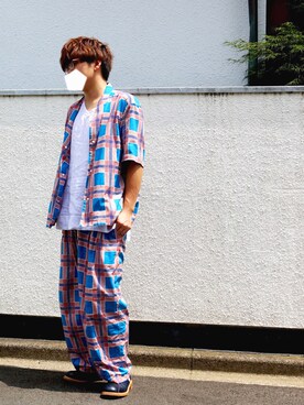 「SASQUATCHfabrix.（サスクワァッチファブリックス）のアイテム」を使った、ゆうすけさん（メンズ・170cm）の夏コーディネート