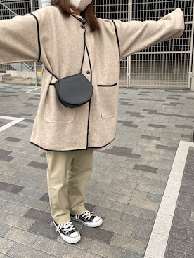 「tiptop（ティップトップ）のアイテム（その他アウター）」を使った、s a k iさん（レディース・155cm）の冬コーディネート