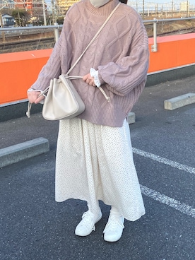 「消えそうな色コーデ」｜s a k iさん（レディース・155cm）の春コーディネート