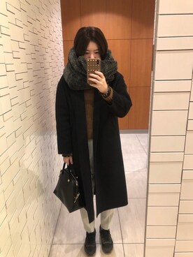 「2018マイベストコーデ」｜「アイテム（その他アウター）」を使った、yuko☻さん（レディース・166cm）の冬コーディネート