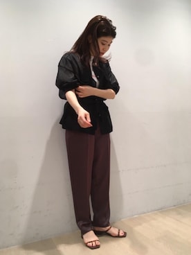 「FUNG（ファング）のアイテム（トップス）」を使った、ITO　MARIさん（レディース・155cm）の夏コーディネート