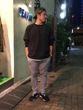 「MANASTASH（マナスタッシュ）のアイテム（シューズ）」を使った、ふるちゃんさん（メンズ・171cm）の秋コーディネート