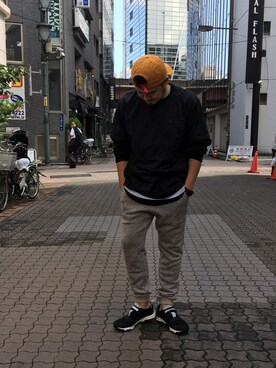 「MANASTASH（マナスタッシュ）のアイテム（シューズ）」を使った、ふるちゃんさん（メンズ・171cm）の秋コーディネート