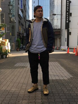 「TOPO DESIGNS（トポデザインズ）のアイテム（キャップ）」を使った、ふるちゃんさん（メンズ・171cm）の秋コーディネート