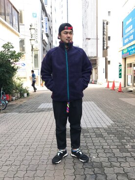 「MANASTASH（マナスタッシュ）のアイテム（シューズ）」を使った、ふるちゃんさん（メンズ・171cm）の冬コーディネート