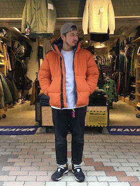 「MANASTASH（マナスタッシュ）のアイテム（シューズ）」を使った、ふるちゃんさん（メンズ・171cm）の冬コーディネート