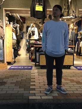 「TOPO DESIGNS（トポデザインズ）のアイテム（キャップ）」を使った、ふるちゃんさん（メンズ・171cm）の春コーディネート